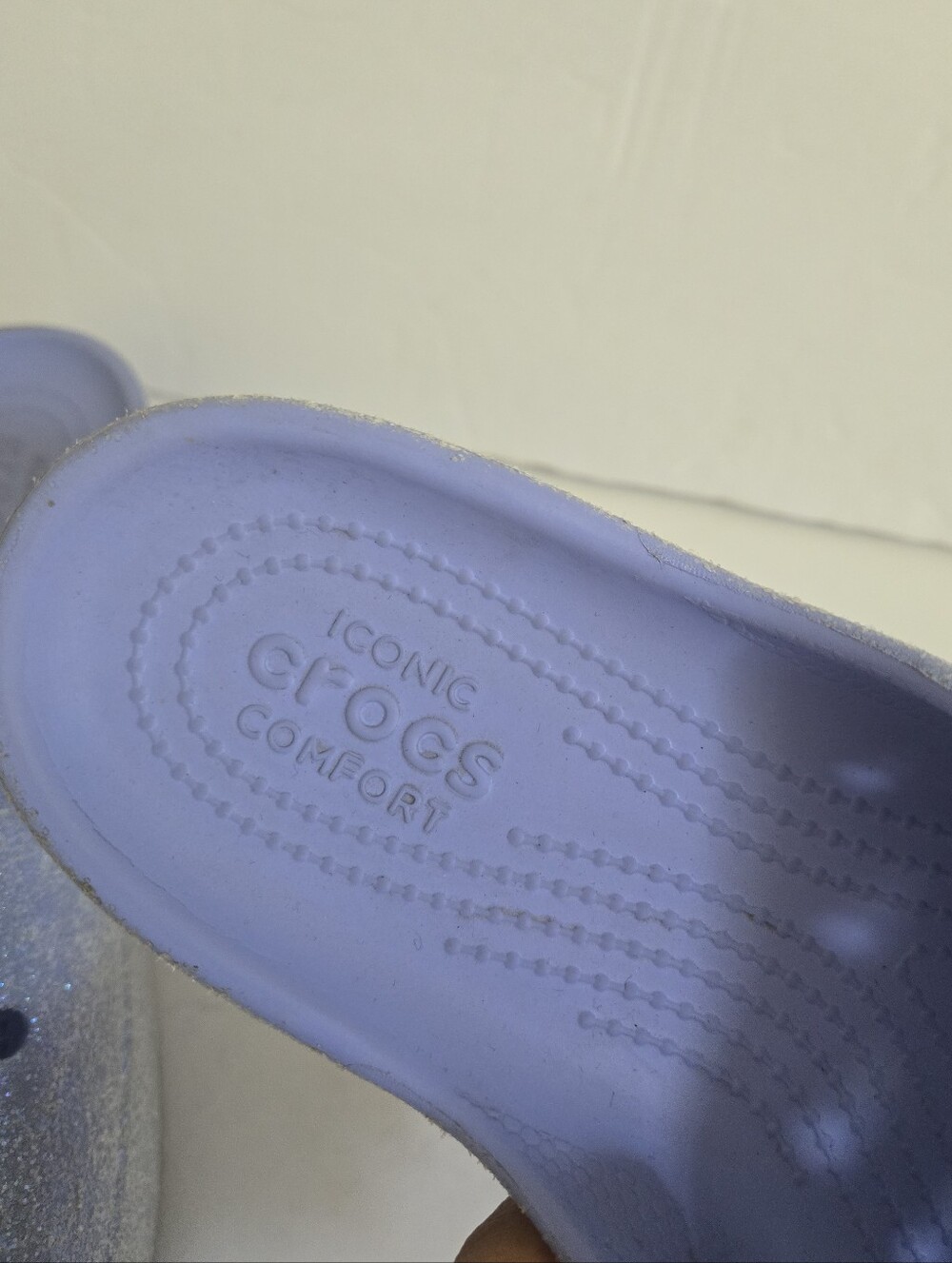 Crocs Classic Platform Slides Sandals Glitter Size 10 - Picture 10 of 14